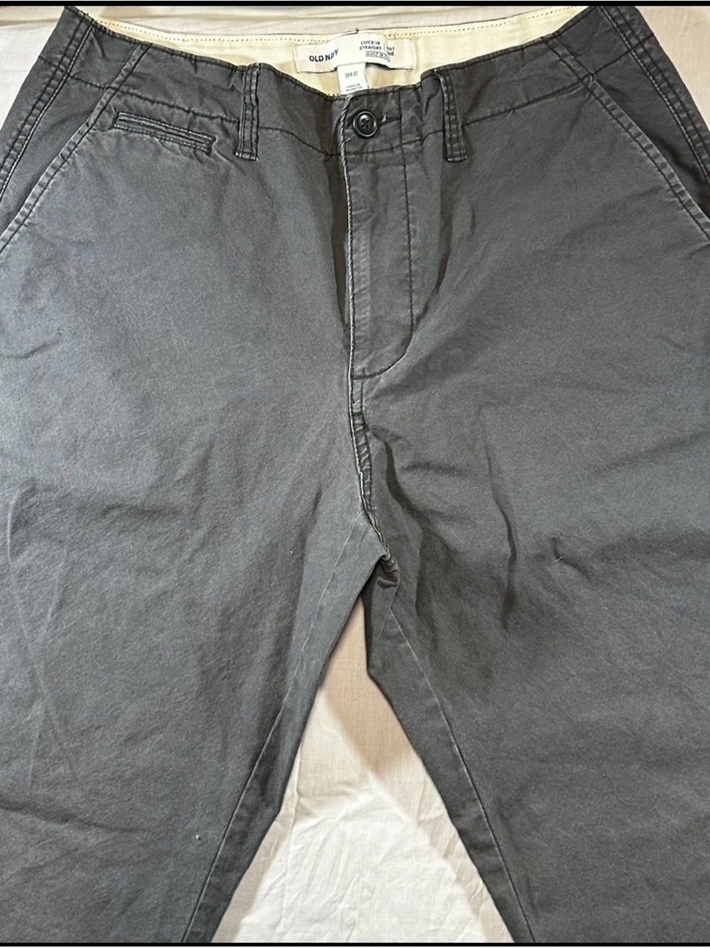 Old Navy Men's Charcoal Gray Chino Pants